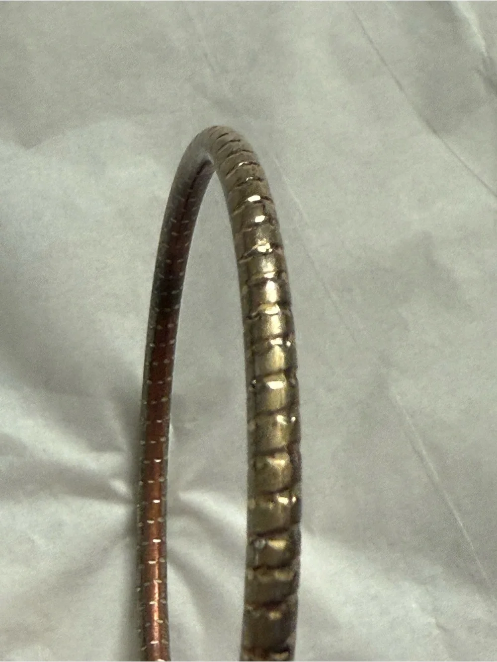 Gold-Tone Textured Bangle Bracelet - Women Jewelry